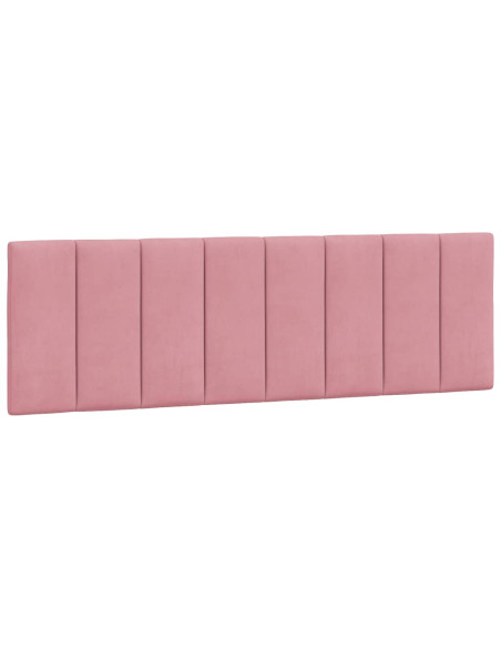 Letto con Materasso Rosa 160x200 cm in Velluto