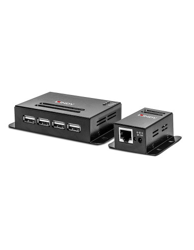 Lindy 42681 moltiplicatore di rete Ricevitore e trasmettitore di rete Nero