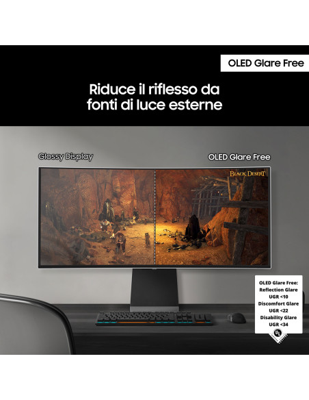 Samsung Monitor Gaming Odyssey OLED G8 da 34" WQHD Curvo