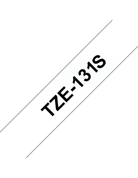 Brother TZE131S nastro per etichettatrice Nero trasparente TZe