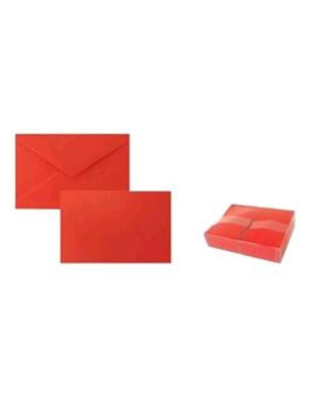CF100BIGL + 100BUSTE 9X14CM ROSSO