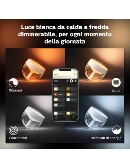 Philips Hue White and Color ambiance IRIS Lampada Smart da Tavolo Argento