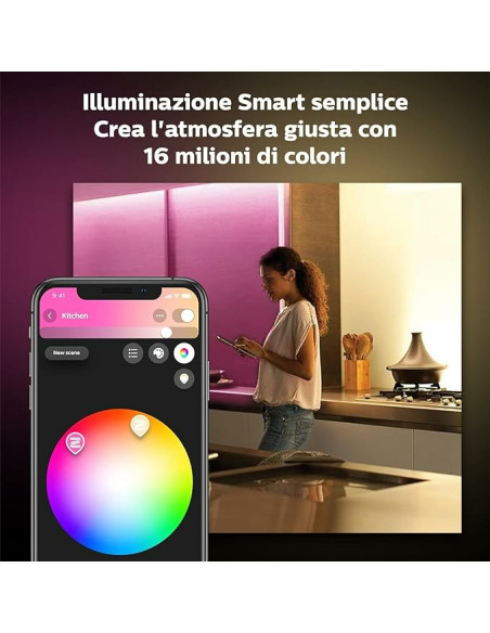 Philips Hue White and Color ambiance Lampadina Smart E27 100 W