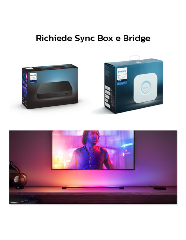 Philips Hue White and Color ambiance Hue White and Color AmbianceGradient Play gradient light tube Compact Nera