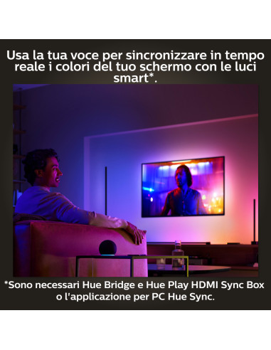 Philips Hue White and Color ambiance Hue White and Color AmbianceGradient Play gradient light tube Compact Nera