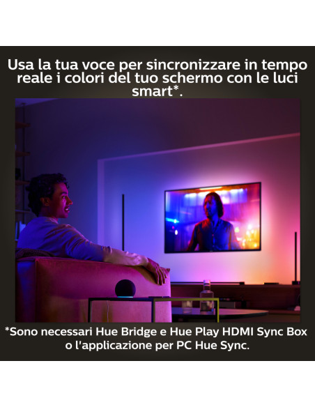 Philips Hue White and Color ambiance Hue White and Color AmbianceGradient Play gradient light tube Compact Nera