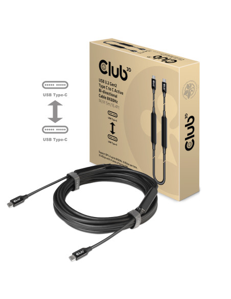 CLUB3D CAC-1535 cavo USB USB 3.2 Gen 2 (3.1 Gen 2) 5 m USB C Nero