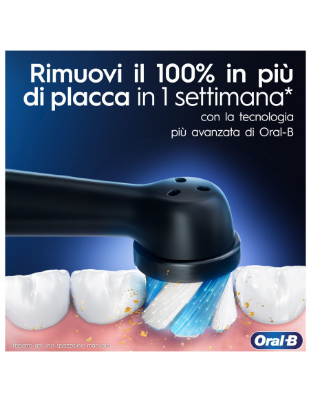Oral-B Spazzolino Elettrico iO 3 Nero, 1 Testina