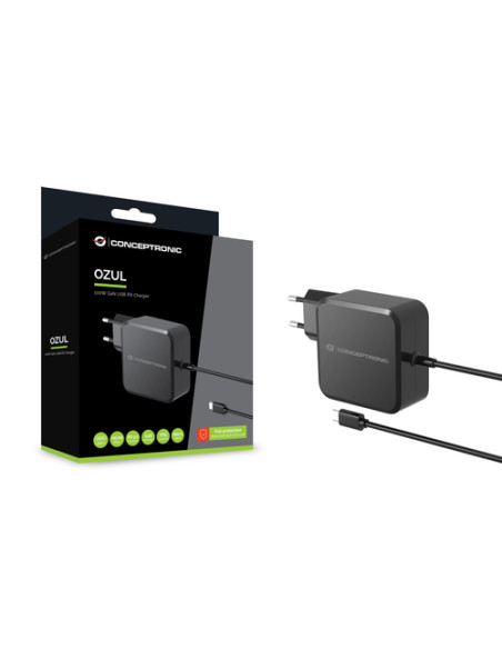 Conceptronic OZUL05BE Caricabatterie per dispositivi mobili Universale Nero AC Interno