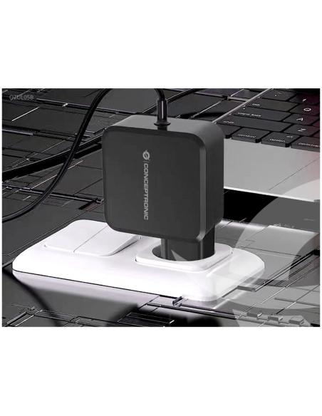 Conceptronic OZUL05BE Caricabatterie per dispositivi mobili Universale Nero AC Interno