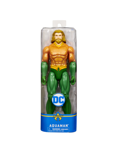 DC Comics | AQUAMAN | Personaggio AQUAMAN 30 cm | Personaggio in scala 30 cm con decorazioni originali, mantello e 11 punti di a