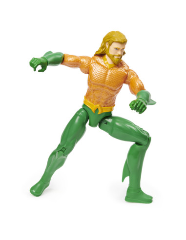 DC Comics | AQUAMAN | Personaggio AQUAMAN 30 cm | Personaggio in scala 30 cm con decorazioni originali, mantello e 11 punti di a