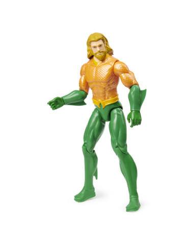 DC Comics | AQUAMAN | Personaggio AQUAMAN 30 cm | Personaggio in scala 30 cm con decorazioni originali, mantello e 11 punti di a