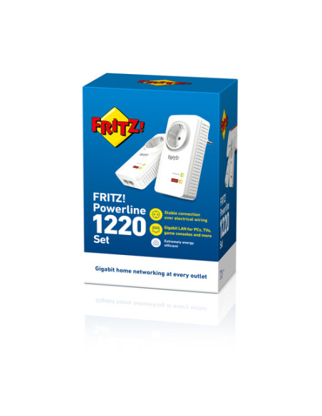 Powerline FRITZ! 1220 Set INT 1200 Mbit/s Collegamento ethernet LAN Bianco 2 pz