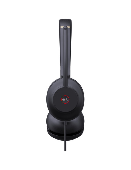 Yealink UH37 Dual Teams Auricolare Cablato A Padiglione Ufficio Nero