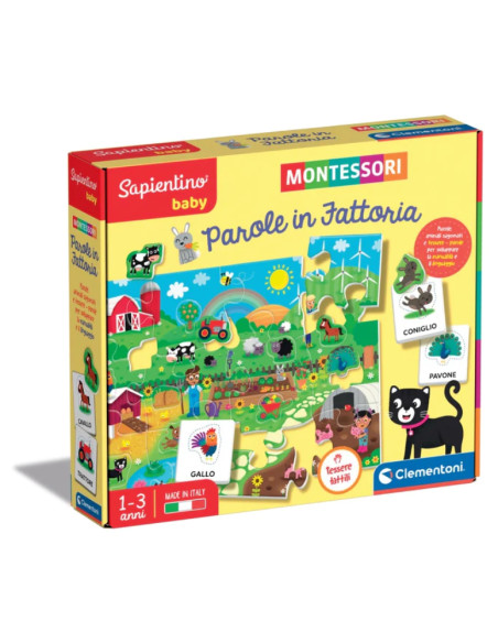 Clementoni Sapientino Montessori Parole in Fattoria