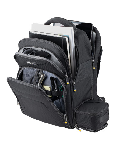 StarTech.com Zaino per Laptop 17.3" con Custodia per Accessori Rimovibile - Zaino per Professionisti Informatici in Nylon Balist