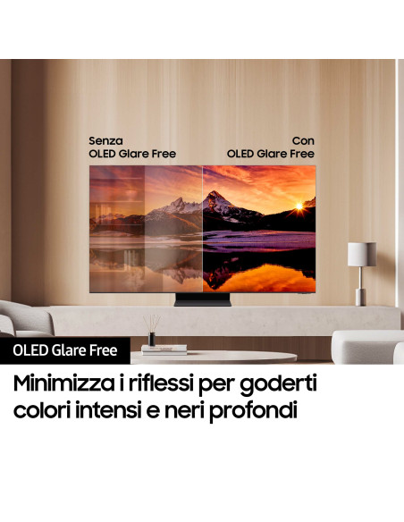 Samsung TV OLED 4K 55" QE55S95DATXZT Smart TV Wi-Fi Graphite Black 2024, Processore NQ4 AI GEN2, OLED Glare Free, Infinity One D
