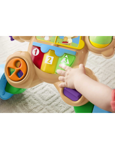 Fisher-Price Cagnolino Primi Passi - Ridi & Impara, Edizione multilingue, giocattolo musicale per camminare Giocattolo per Neona