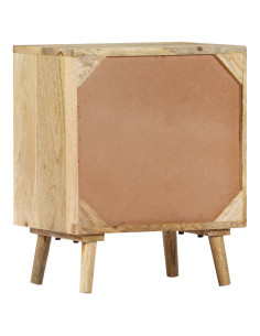 Comodino 40x30x50 cm in Legno Massello di Mango