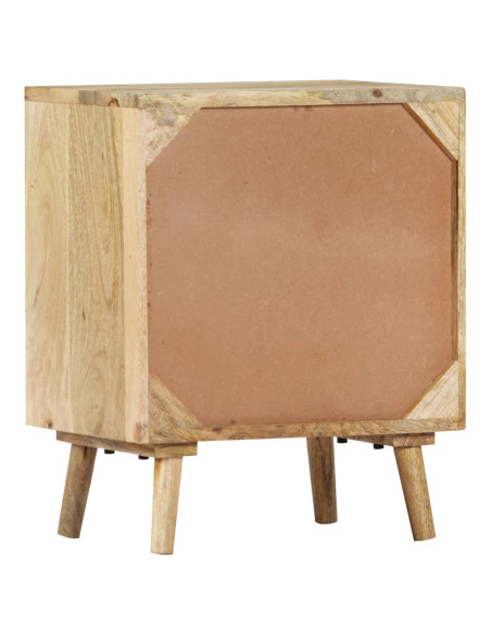 Comodino 40x30x50 cm in Legno Massello di Mango