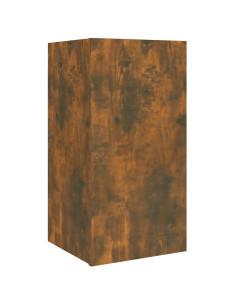 Set di Mobili Porta TV 4 pz Rovere Fumo in Legno Multistrato 2