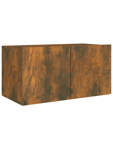 Set di Mobili Porta TV 4 pz Rovere Fumo in Legno Multistrato