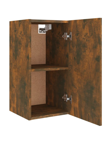 Set di Mobili Porta TV 4 pz Rovere Fumo in Legno Multistrato