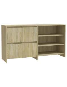 Credenze 2 pz Rovere Sonoma in Legno Multistrato 2