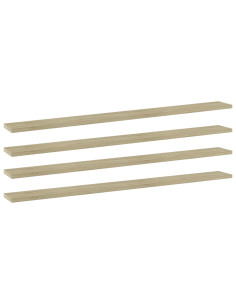 Ripiani per Libreria 4pz Rovere Sonoma 100x10x1,5cm Multistrato 2