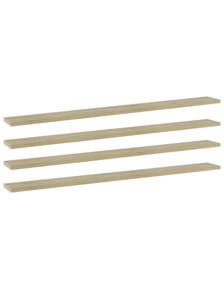 Ripiani per Libreria 4pz Rovere Sonoma 100x10x1,5cm Multistrato