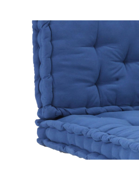 Cuscini per Pallet e Pavimento 2 pz in Cotone Blu Chiaro