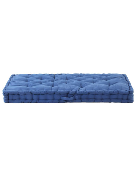 Cuscini per Pallet e Pavimento 2 pz in Cotone Blu Chiaro