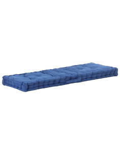 Cuscino per Pallet e Pavimento in Cotone 120x40x7 cm Blu Chiaro