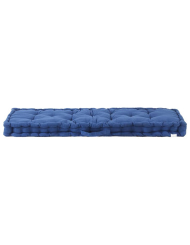 Cuscino per Pallet e Pavimento in Cotone 120x40x7 cm Blu Chiaro