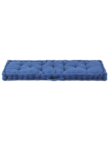Cuscino per Pallet e Pavimento in Cotone 120x40x7 cm Blu Chiaro