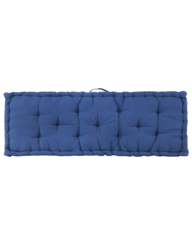 Cuscino per Pallet e Pavimento in Cotone 120x40x7 cm Blu Chiaro