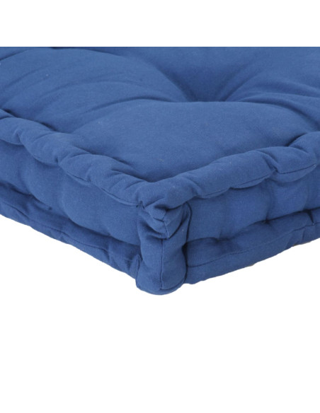 Cuscino per Pallet e Pavimento in Cotone 120x40x7 cm Blu Chiaro