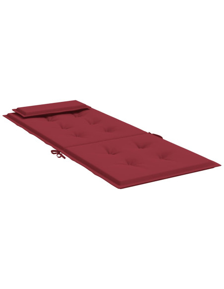 Cuscini Sedia con Schienale Alto 2 pz Rosso Vino Tessuto Oxford