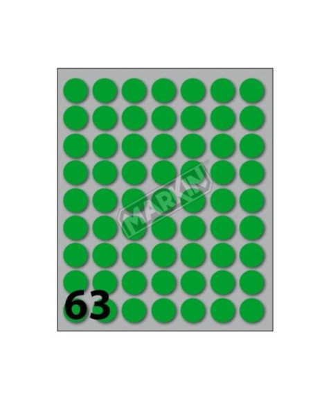CF25X630 ETICHETTE DIAM 14 VERDE