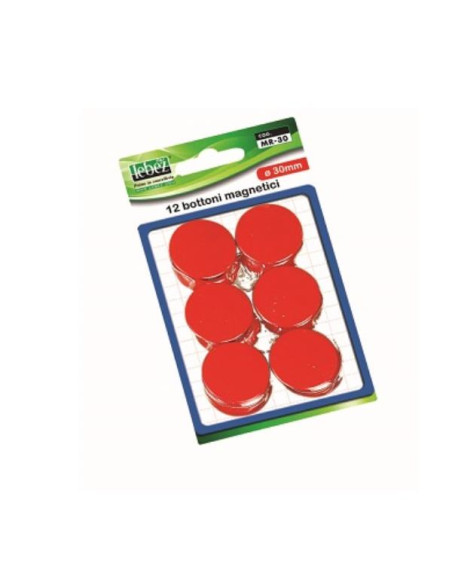CF12 BOTTONI MAGN.ROSSO 30 MM BLIST