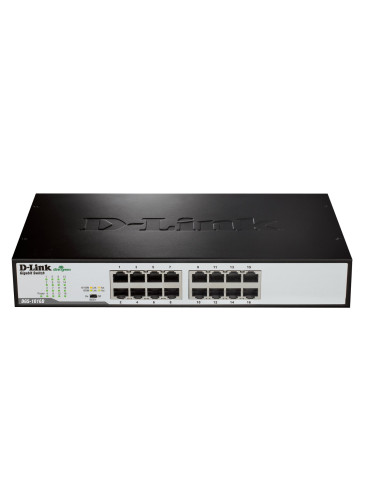D-Link DGS-1016D/E switch di rete Non gestito Nero, Metallico