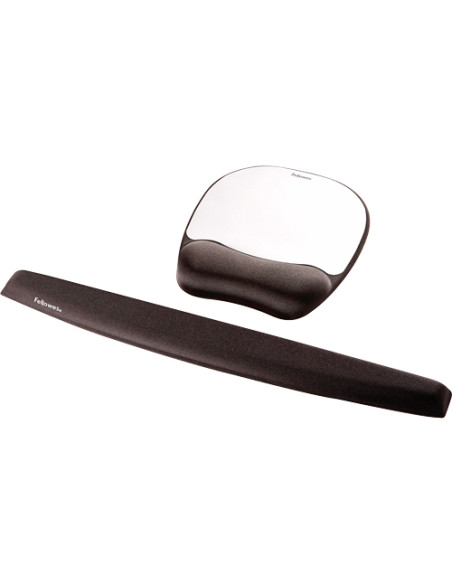 Fellowes 9175801 tappetino per mouse Nero, Argento