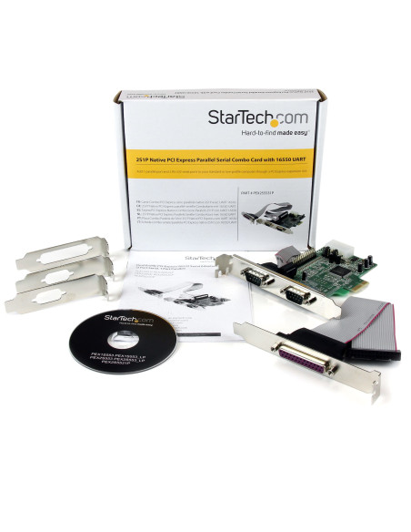 StarTech.com Scheda combo seriale/parallela PCI Express nativa 2S1P con 16550 UART