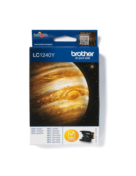Brother LC-1240Y cartuccia d'inchiostro 1 pz Originale Giallo