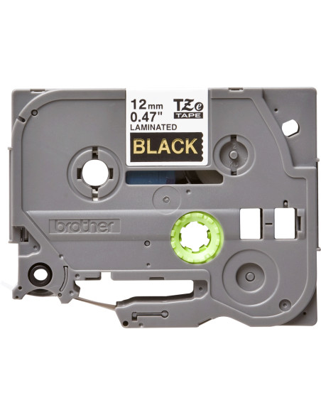 Brother TZE-334 nastro per etichettatrice Oro su nero