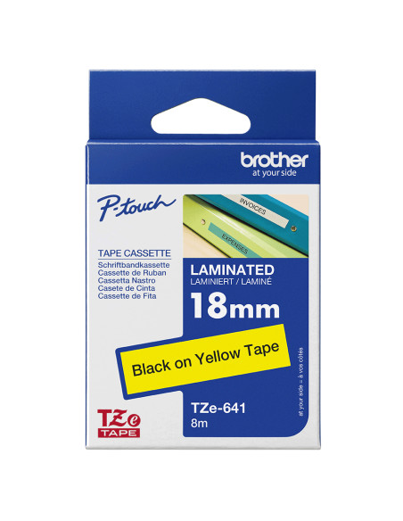 Brother TZE-641 nastro per etichettatrice Nero su giallo