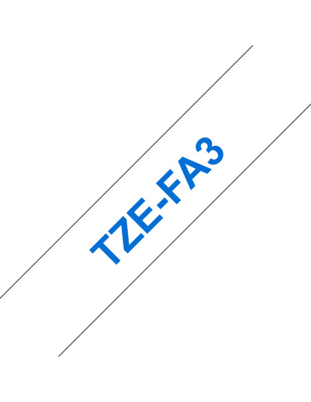 Brother TZE-FA3 nastro per etichettatrice Blu su bianco