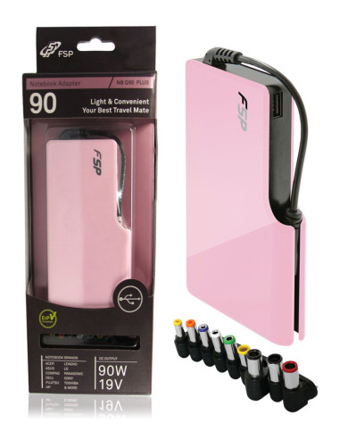 FSP NB Q90 Plus adattatore e invertitore Interno 90 W Rosa