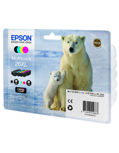 Epson Polar bear Multipack 26XL (4 colori XL : NCMG)